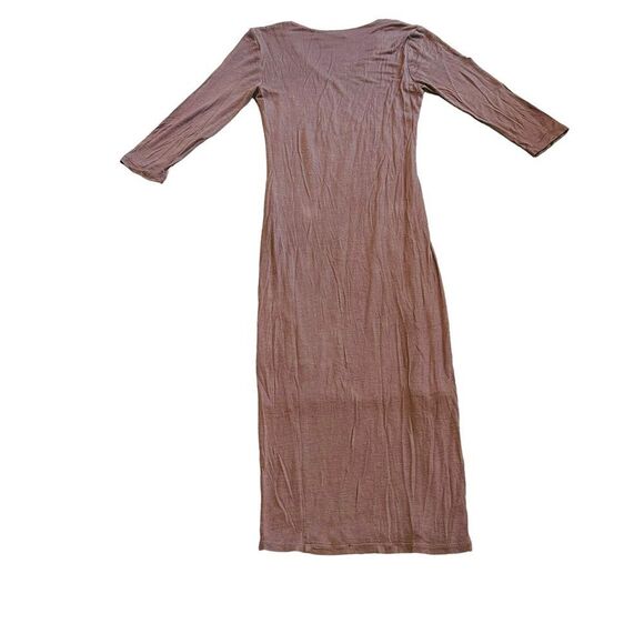 10/$25🦋 American Dream Brown/Tan 3/4 Sleeve Maxi Dress - Size XS - Picture 7 of 15